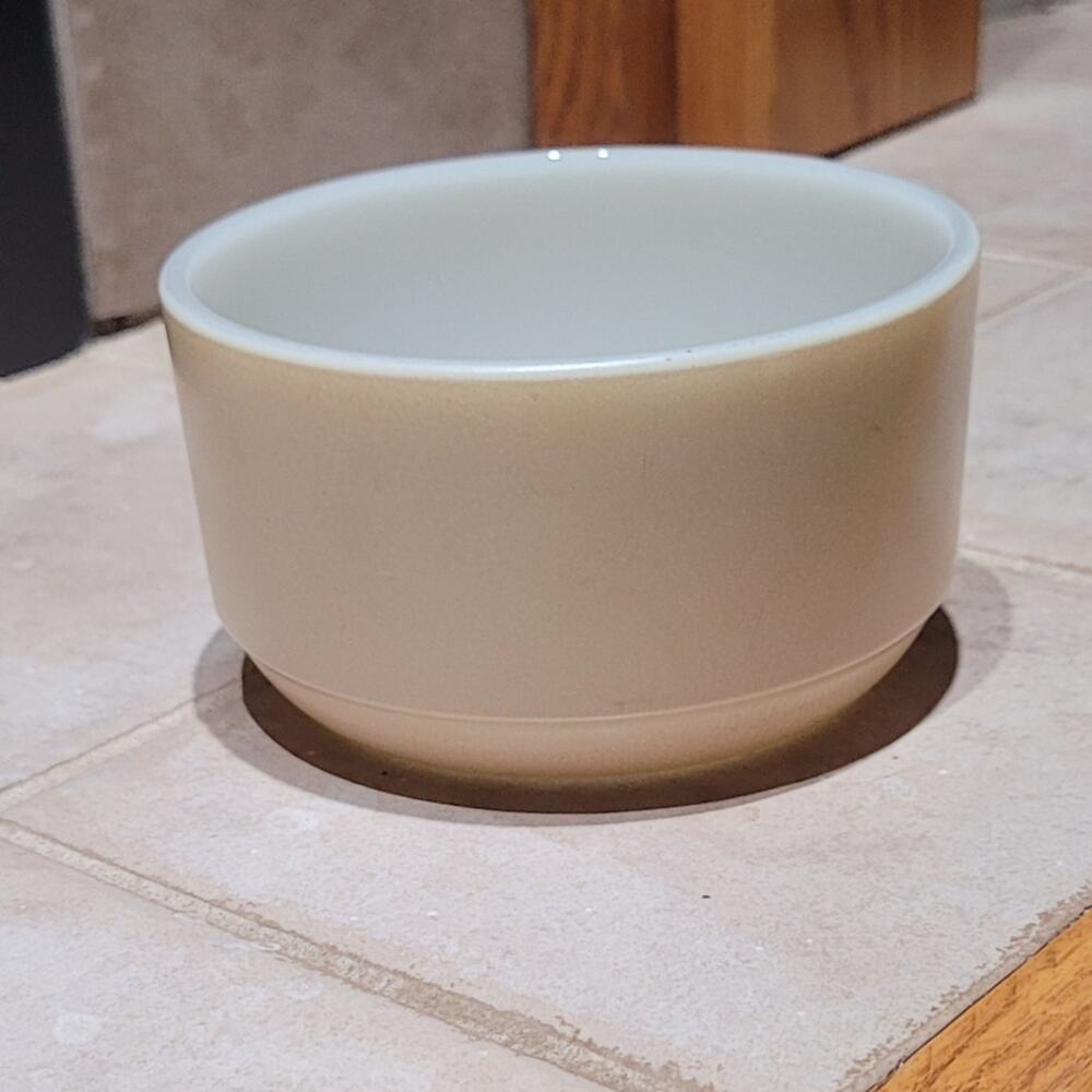 Anchor Hocking Fire King Dessert Bowl Tan Milk Glass